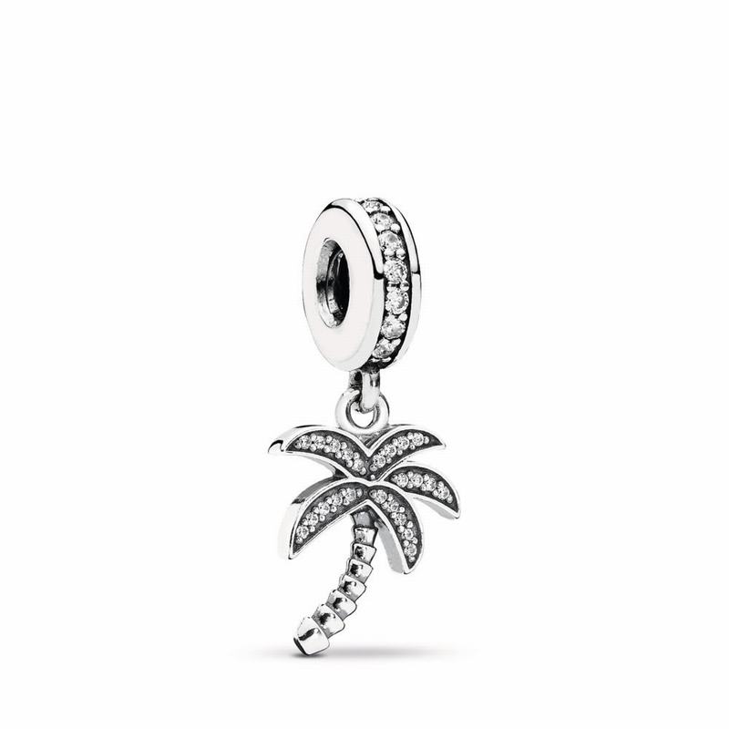 Pandora Sparkling Palm Tree Dangle Charm Online NZ, Sterling Silver (801396-LHS)